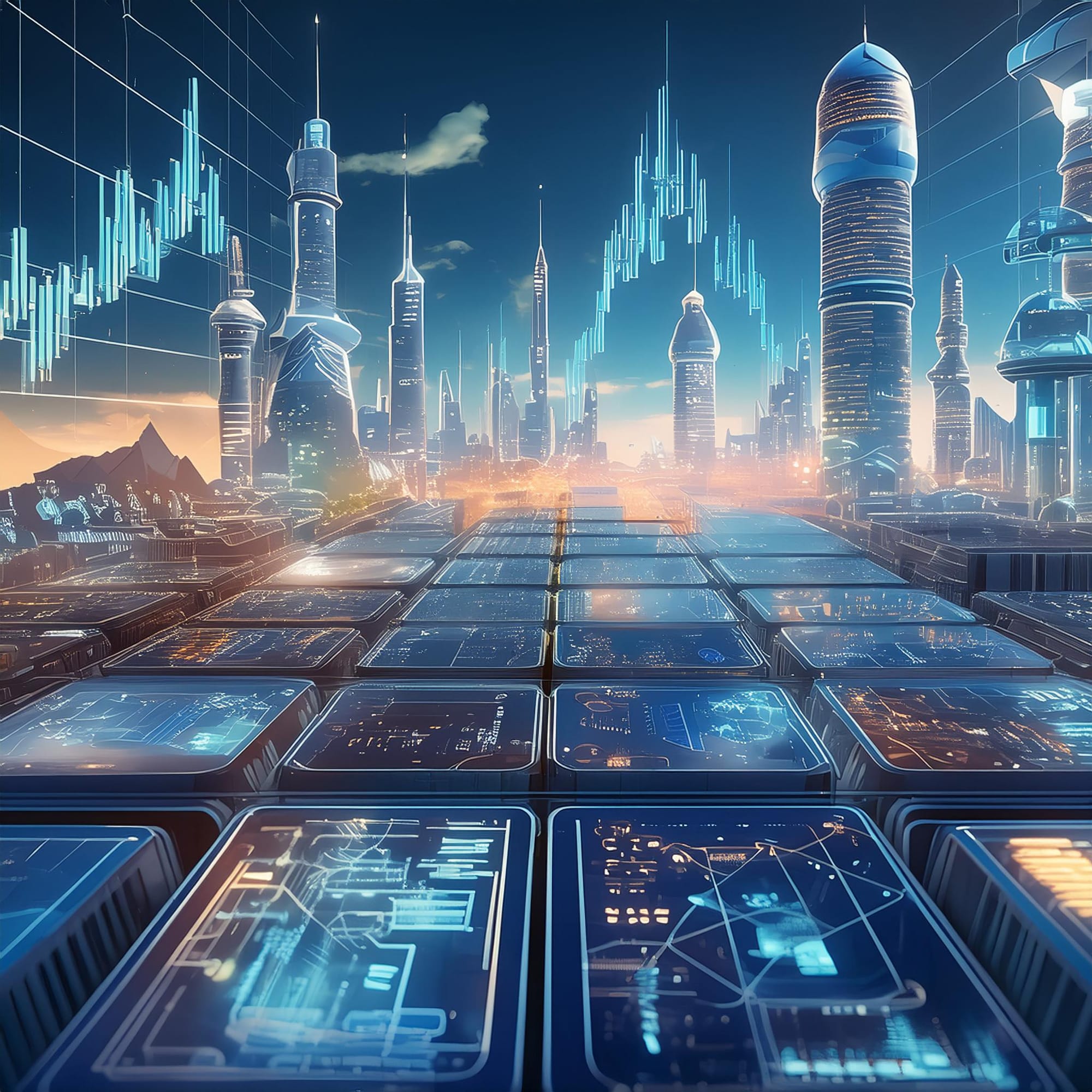 Futuristic stock market image